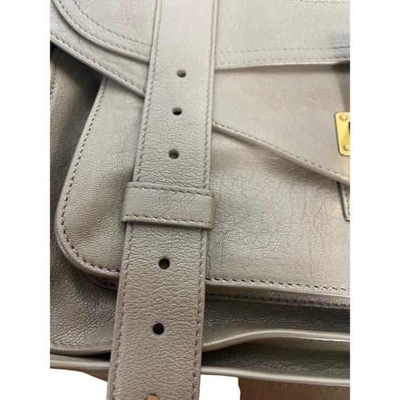 Proenza Schouler PSI Gray Leather Satchel Medium Bag - Picture 10 of 16